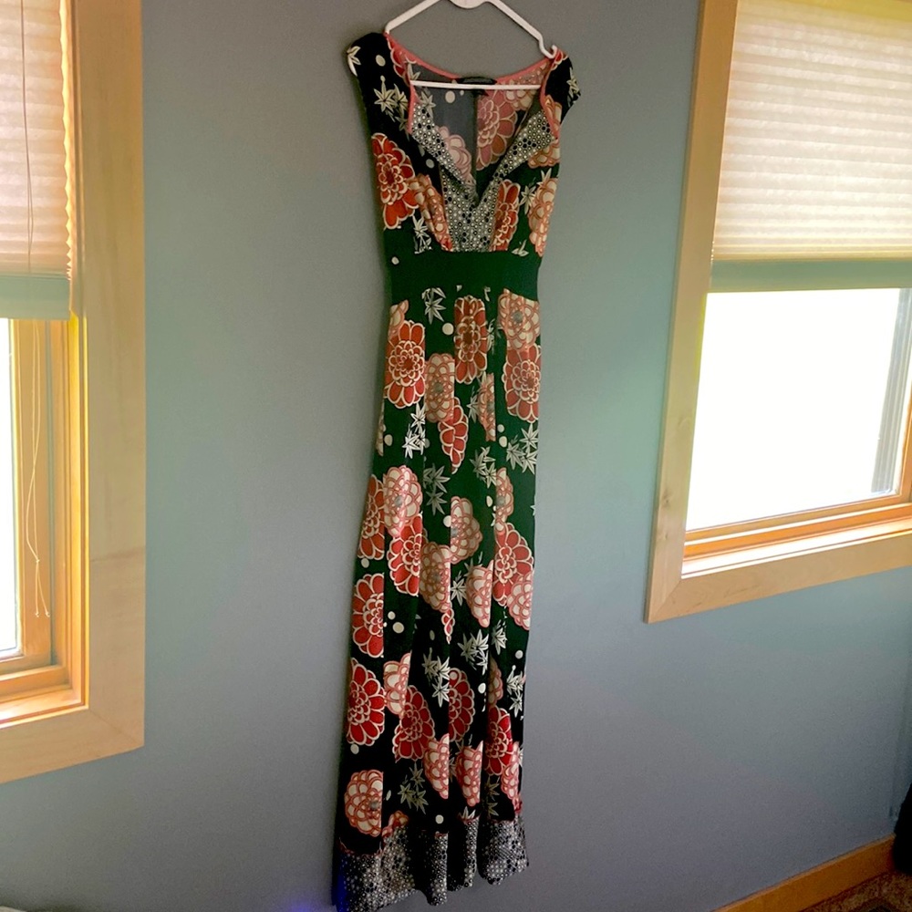 Jonathan Martin flowered, silk dress, size 16